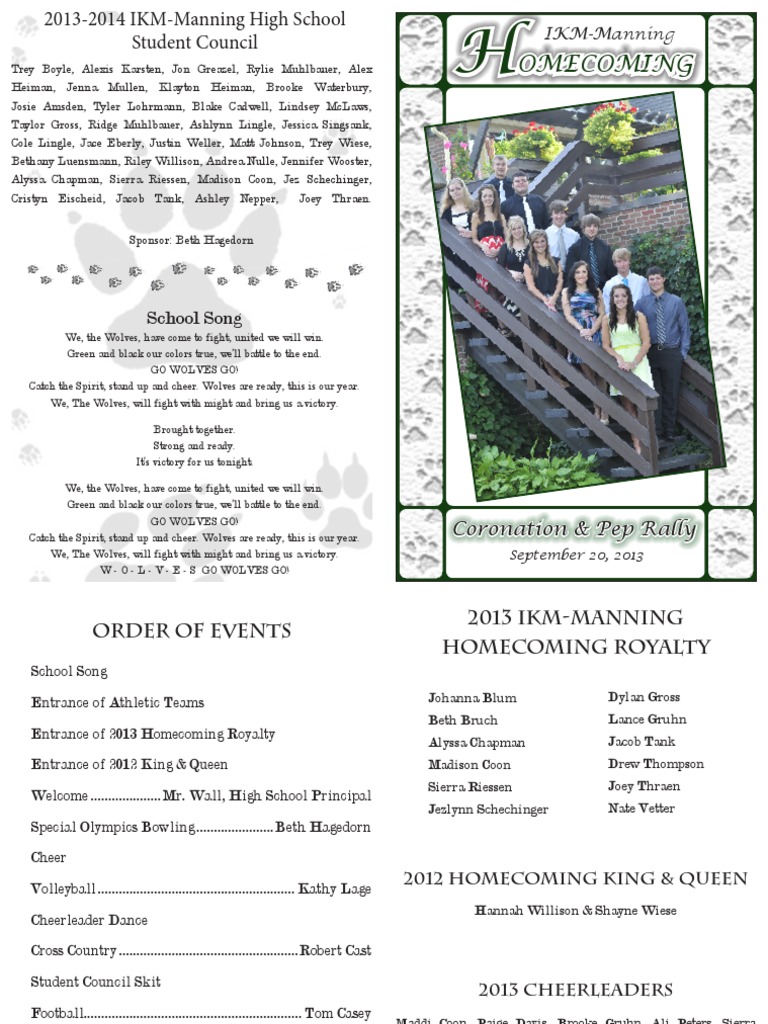 Pep Rally Program 2013 | PDF