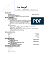 Joe Krapfl: Education