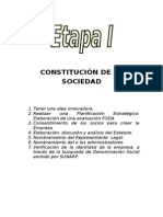 ETAPAS DE CONSTITUCIÓN