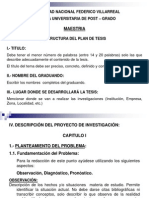 Estructura Del Plan de Tesis - Villarreal
