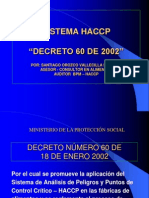 5. UNAL MEDELLÍN SEMINARIO TALLER HACCP. DECRETO 60 DE 2002 MAYO 11-12-13 DE 2011