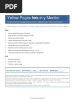Download Yellow Pages Industry Monitor Issue 8 July 2009 by Global Media Market Intelligence G2Micom SN18707021 doc pdf