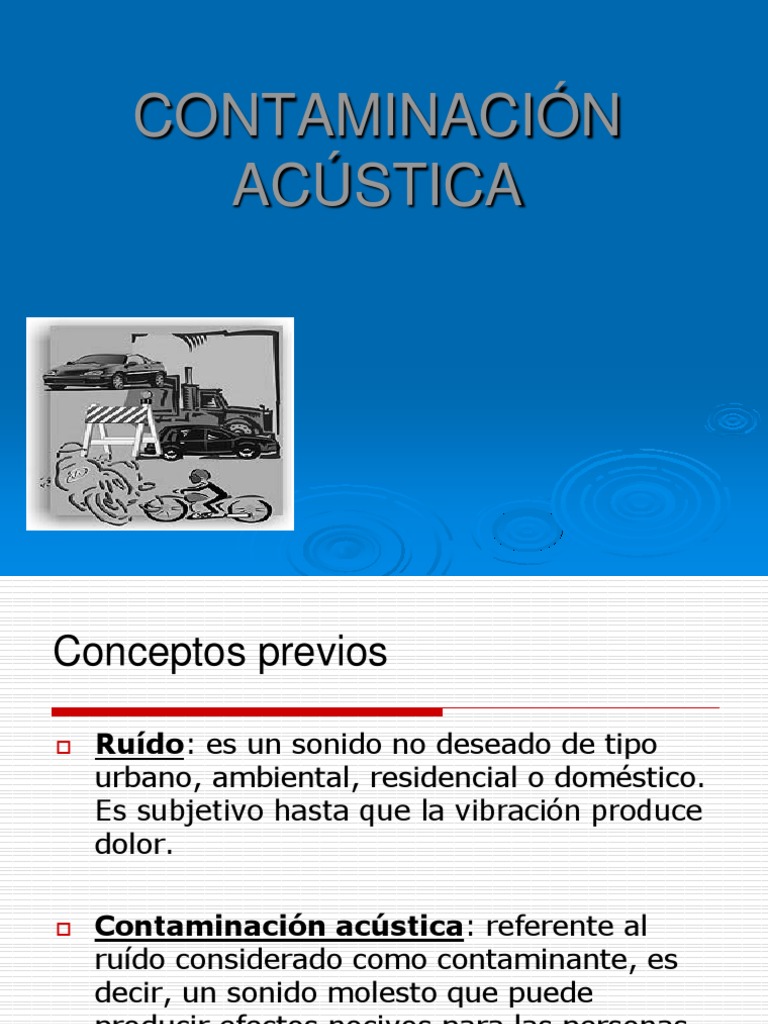 Contaminacion Acustica PDF Decibel Sonido