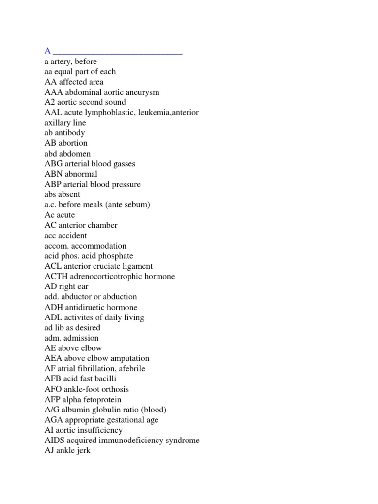 Medical Terminology PDF