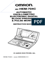 OMRON Blood Pressure Monitor HEM-704C