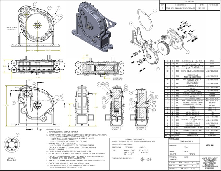 Gearbox Assembly Transmission (Mechanics) Gear