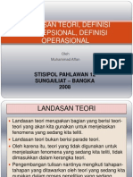 Download Landasan Teori Definisi Konsepsional Definisi Operasional by mika945 SN187118418 doc pdf