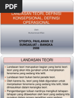 Download Landasan Teori Definisi Konsepsional Definisi Operasional by mika945 SN187118418 doc pdf