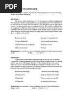 Worksheet On Conscience