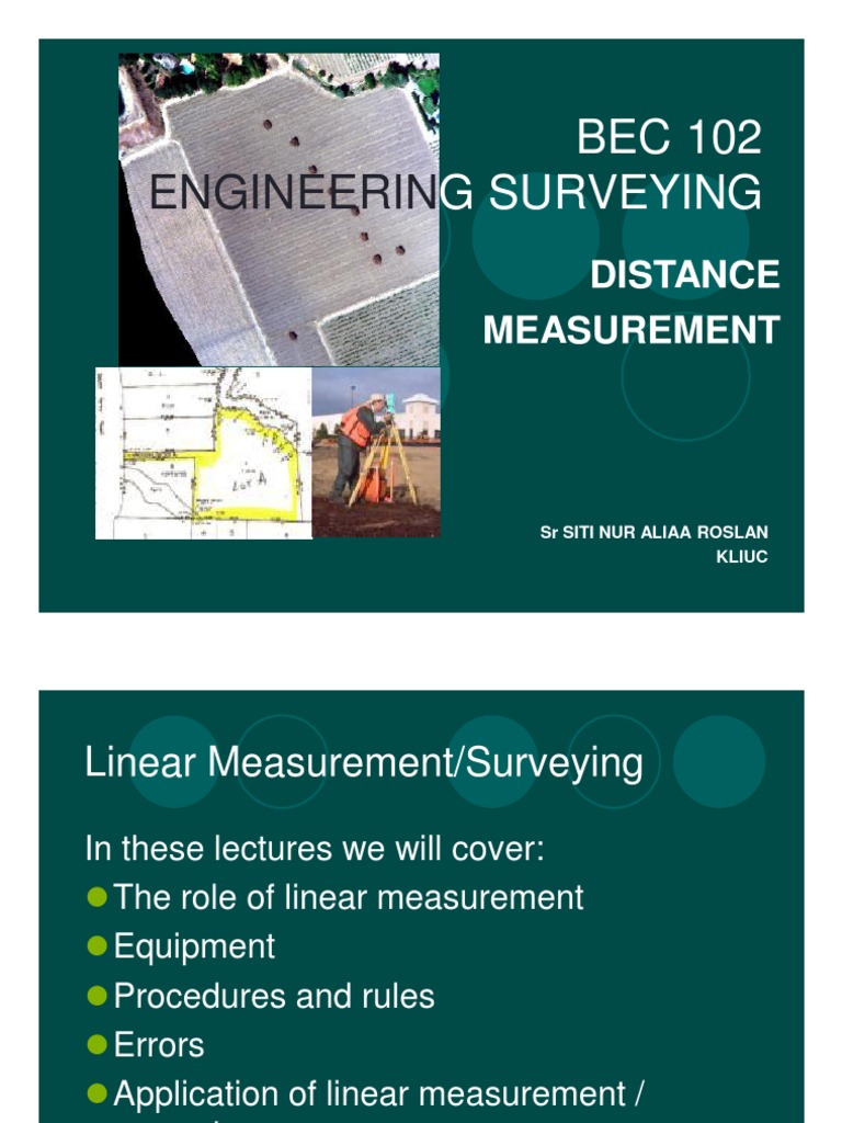 Surveying BEC102 3 Linear Surveying Measurement