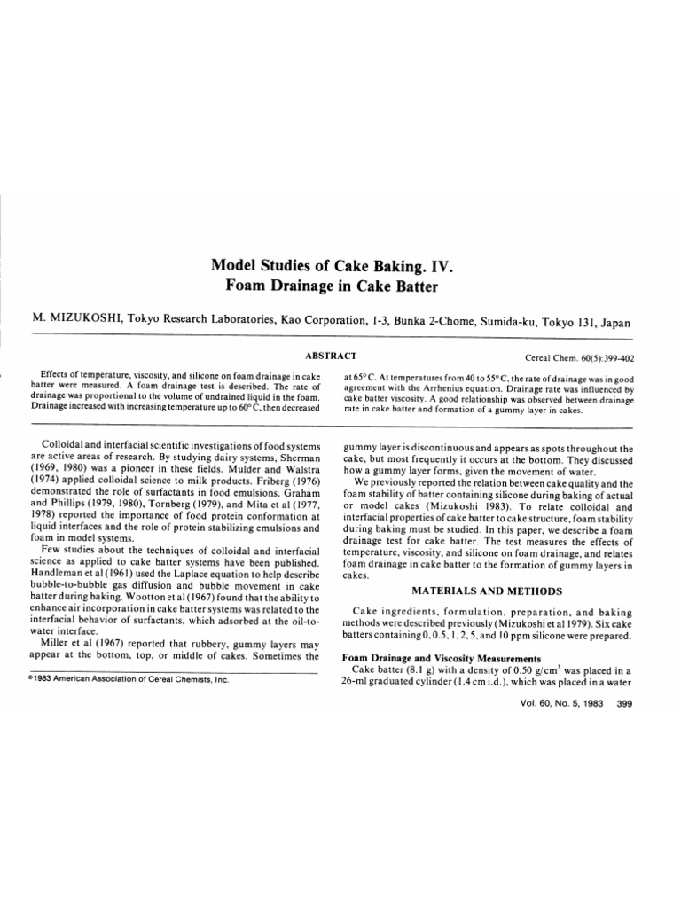 Model Studies of Cake Baking IV | PDF | Foreign Language Studies | Home ...