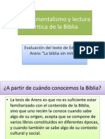 Fundamentalismo y Lectura Critica de La Biblia