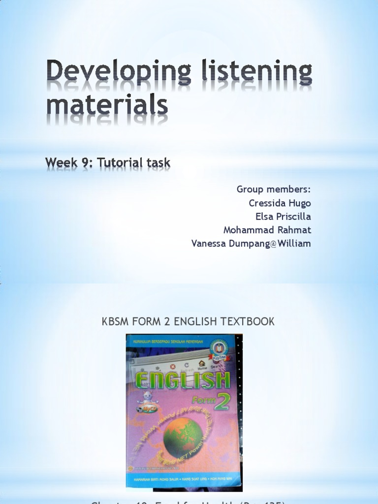 Developing Effective Listening Materials | PDF | Reading Comprehension ...