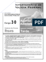 Cargo 30 - Agente Administrativo -Prova Roxa