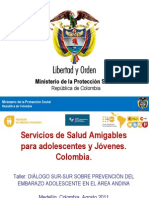 Servicios de Salud Amigables para Adolescentes y Jóvenes. Colombia Agosto 31 2011 Definitiva
