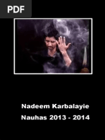 Nadeem Karbalayi 2013 - 2014