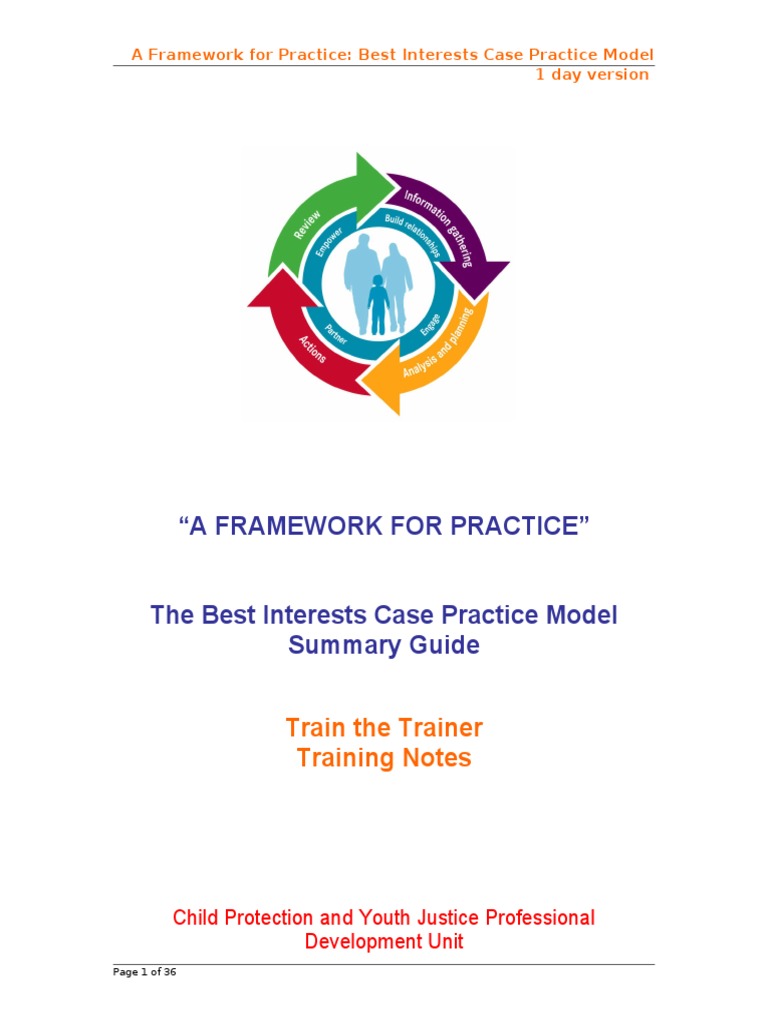 Best Interests Case Practice Model Guide | PDF | Facilitator | Best ...