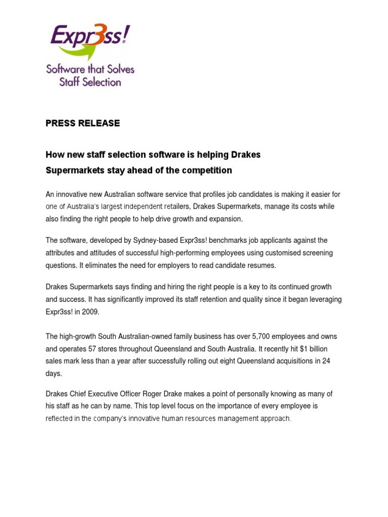 Drakes Final PR PDF Recruitment Employment