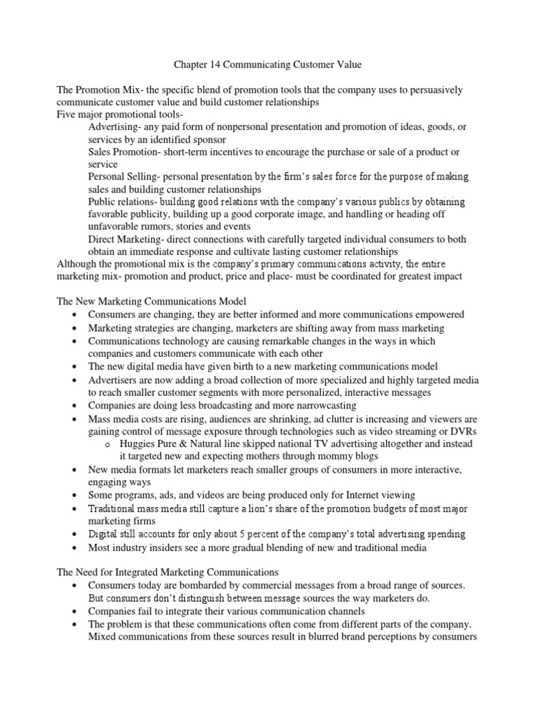 Customer Value Communication Strategies | PDF | Marketing ...
