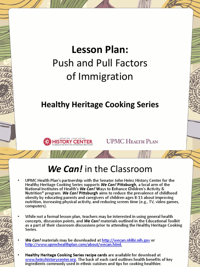 Push and Pull Factors of Immigration National Institutes Of Health