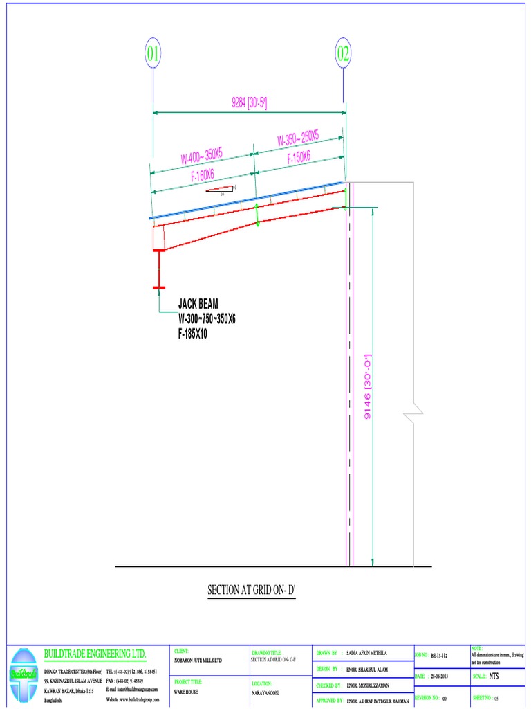 Jute Mill Structural Drawing Details | PDF