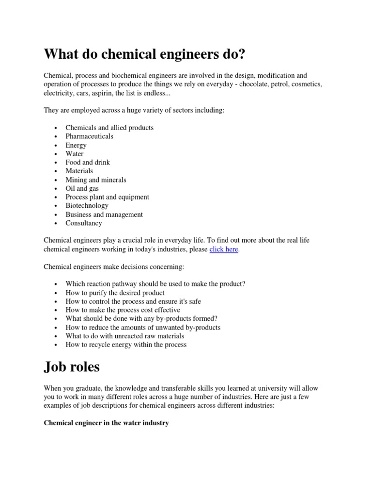 Chemical Engineering Chemical Engineering Engineering