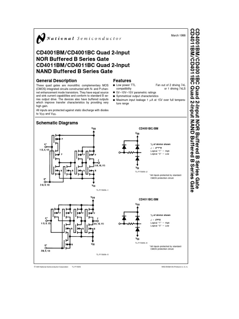 4011 | Cmos | Field Effect Transistor