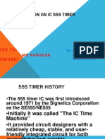 Presentation On Ic 555 Timer: By: Pragya Mitra Shivnandan Kumar Sandeep Kumar