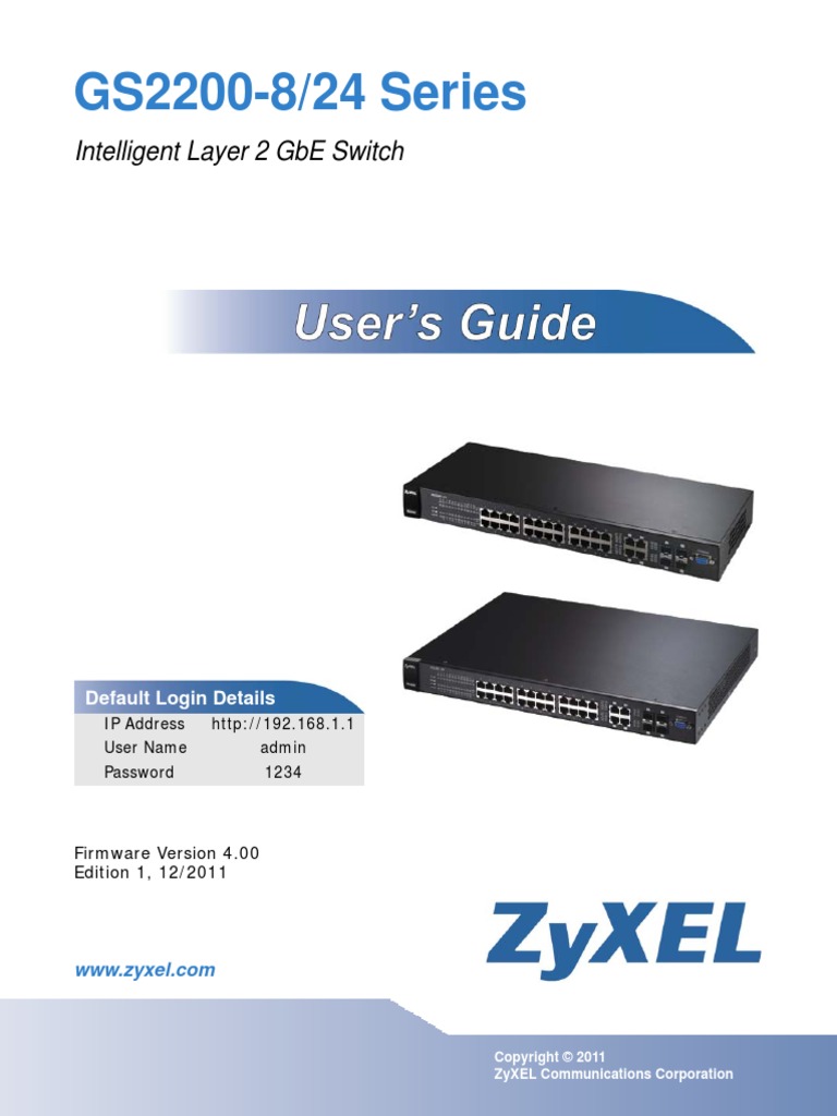 Zyxel GS2200-24P Manual | PDF | Network Switch | Computer Architecture