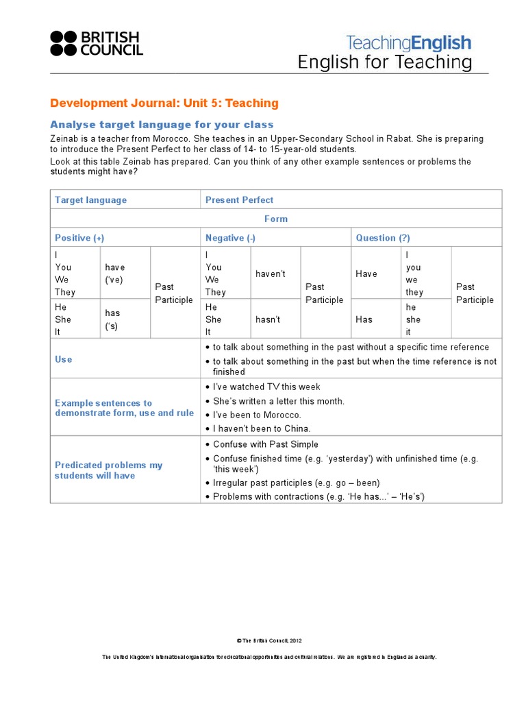 Analyzing Target Language for Teaching | PDF | Language Arts & Discipline