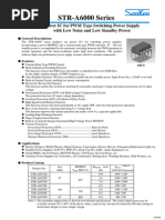 STR-A6000 Series: Power IC For PWM Type Switching Power Supply With Low Noise and Low Standby Power