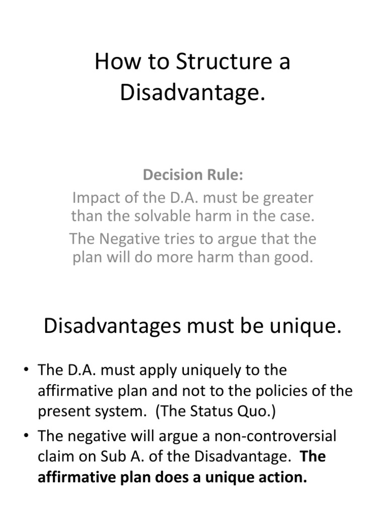 How To Structure A Disadvantage | PDF | Public Sphere | Government