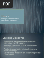 Week #7 - CH #9 - Employee Empowerment and Interpersonal Interventions