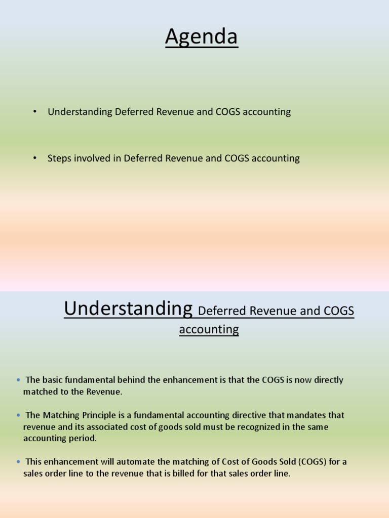 Deferred Revenue & COGS Accounting | PDF