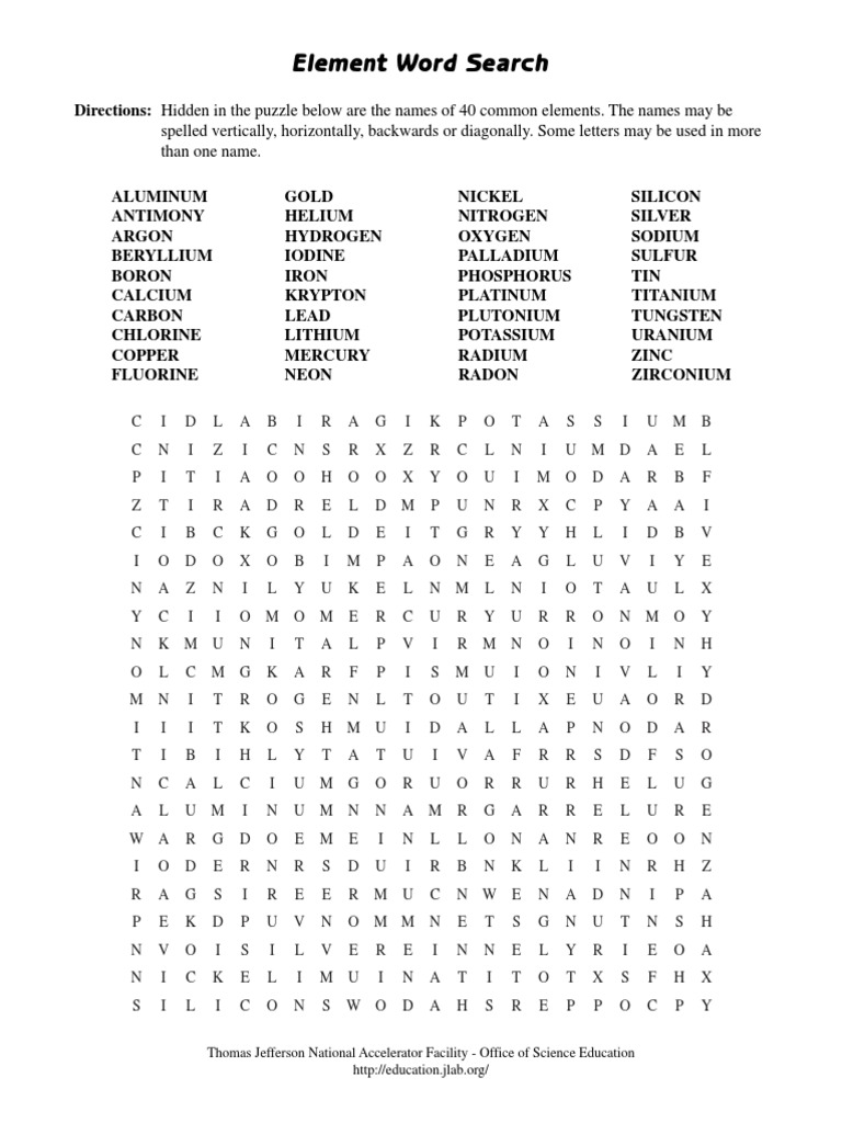 element word search fluorine chemical elements free 30 day trial
