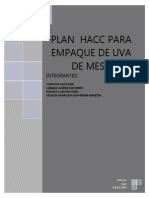 Plan Haccp Empaque Uva de Mesa