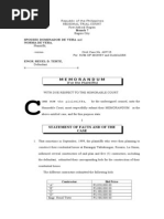 Memorandum - Devera Vs Terte