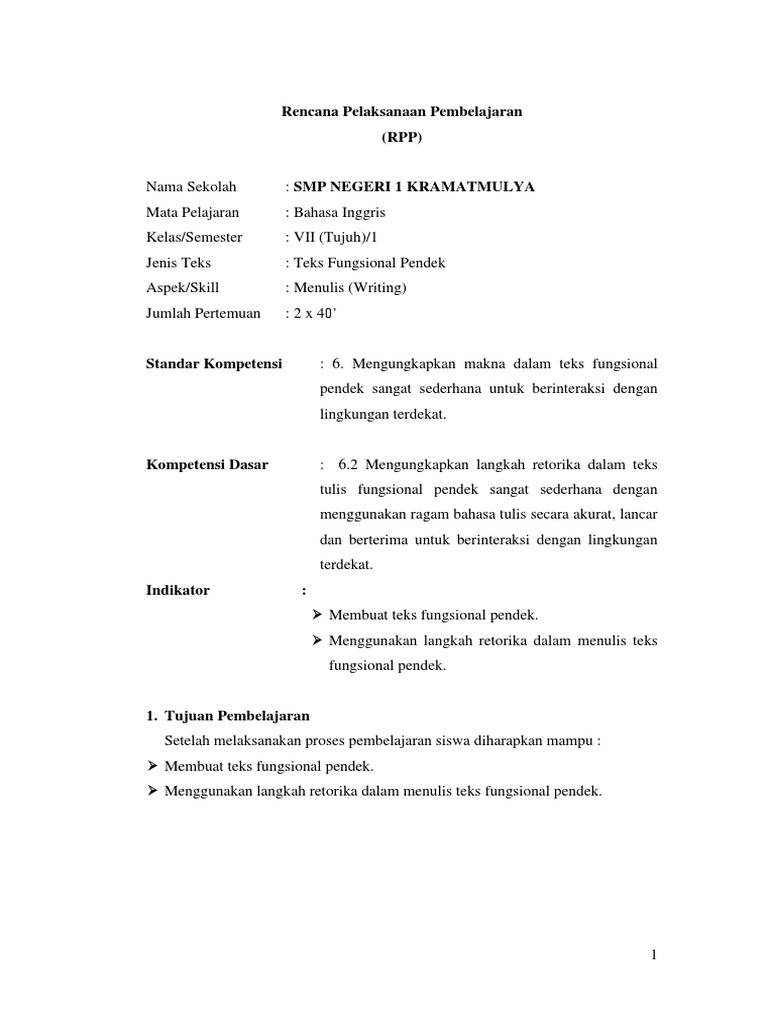 Teks Fungsional Pendek Bahasa Inggris Smp Terkait Teks