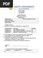 Database Management System Assignment