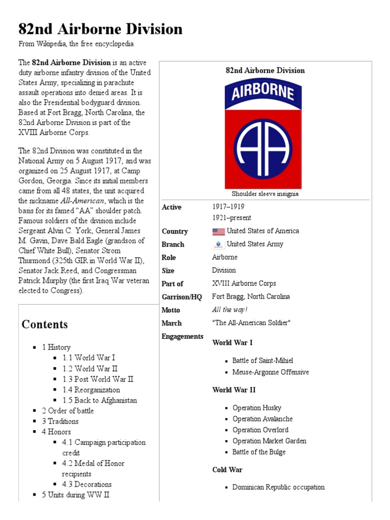 82nd Airborne Division 82nd Airborne Division