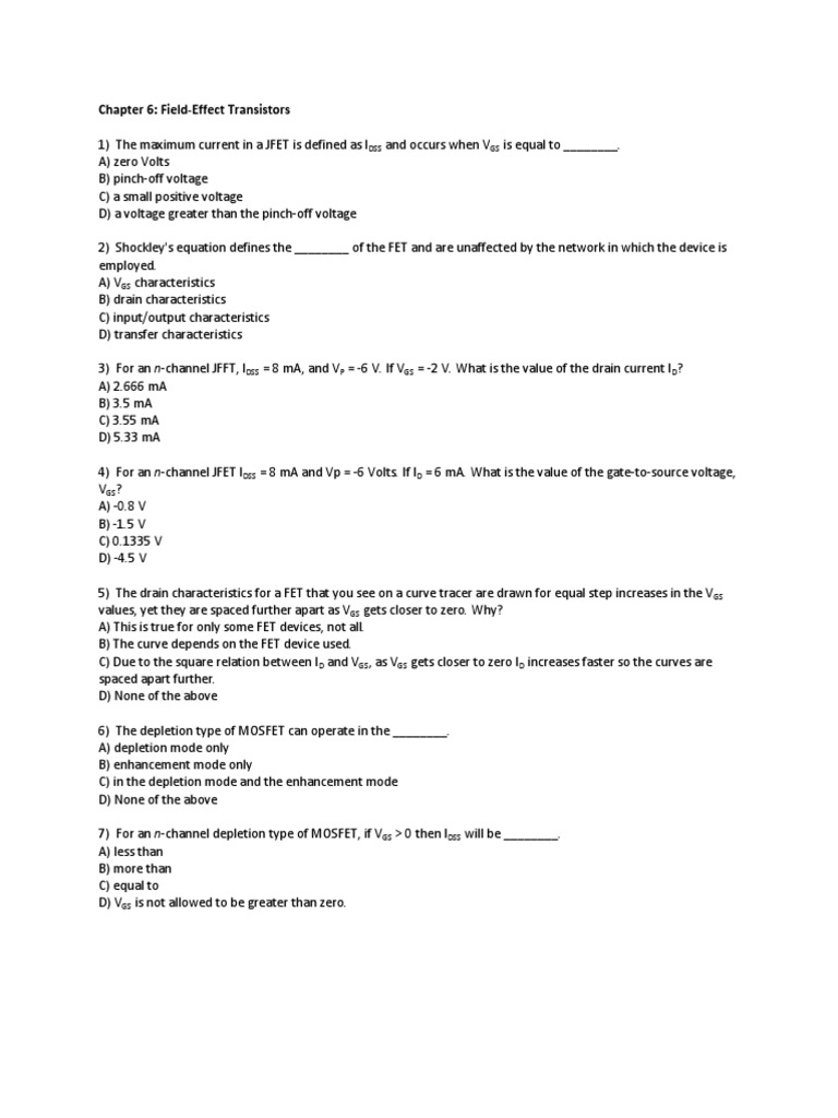 Jfet operation