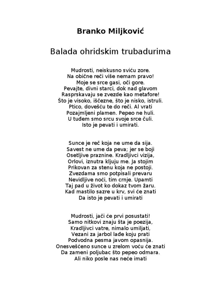 Balada ohridskim trubadurima