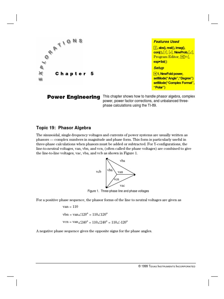 Ti89 Power Calculator Functions PDF Ac Power Root Mean Square