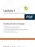 Lecture 4 Handling Runtime Changes and Intents