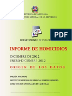 Informe Homicidios 
República Dominicana