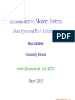 Introduction To Modern Fortran: Data Types and Basic Calculation