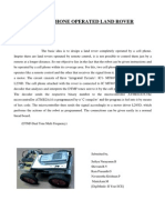 Cell Phone Operated Land Rover: (DTMF-Dual Tone Multi Frequency)