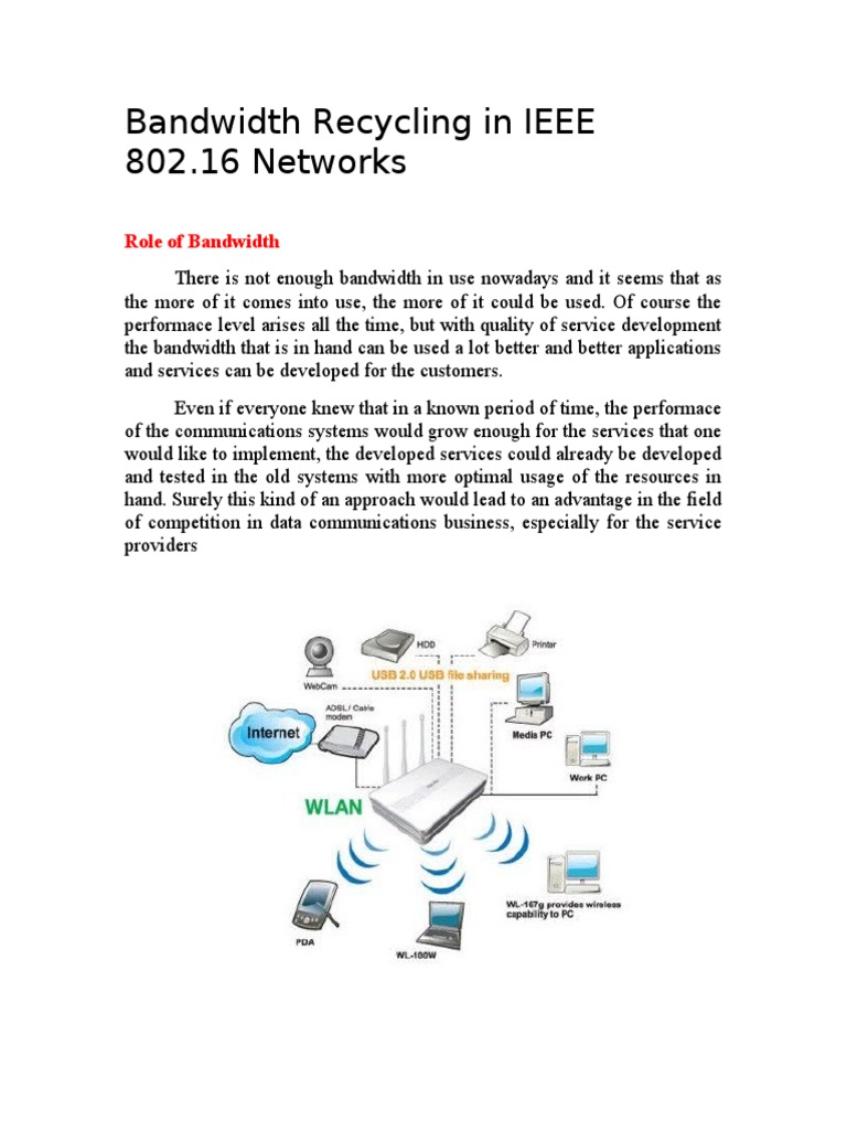 Bandwidth Recycling in IEEE 802.16 Networks - 100 | PDF | Quality Of ...