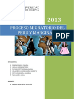 Proceso Migratorio Del Peru y Marginalidad