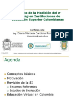 Webinar 2013 Avances de La Medición Del E-Learning en Instituciones de Educación Superior Colombianas DMCR